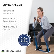 THERABAND Resistance Bands, Level 5, Extra Heavy, Blue, 5.8 lbs Resistance, 5 Foot, Pack of 30