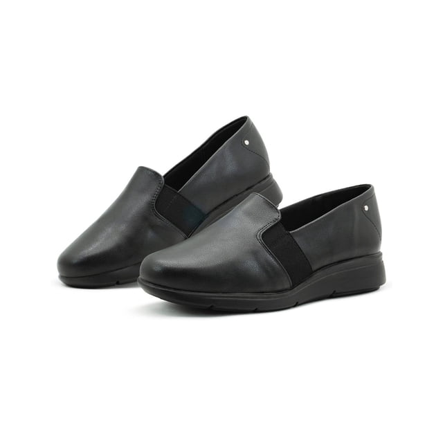 Mocasín Para Dama Corfort Tipo Piel Antiderrapante Negro negro 23.5