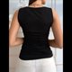 thumbnail image 5 of Camisetas Sin Mangas con Cuello en V para Mujer, Camisetas Básicas, Camisetas Corta, Camisetas y Verano, Camisetas Informales Ajustadas Acanaladas, Negras, XL, 5 of 9