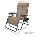 thumbnail image 2 of Four Seasons Courtyard Sunny Isles XL Zero Gravity Outdoor Chairs, 3 Pack, Brown, 2 of 9