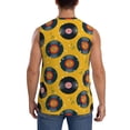 thumbnail image 4 of Fotbe Retro Vinyl Records Men's Camiseta sin Mangas Estampada para Hombres, Playera Casual para Gimnasio, Entrenamiento, Playa-X-Large, 4 of 7