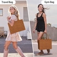 thumbnail image 6 of Large Capacity Tote Bag,Orange and Black Checkered Pattern Handbag Fashion Luxury Tote Bag,15.7"x13"x 5.1" Inches,Laptop Compatible, 6 of 6