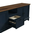thumbnail image 4 of FESTIVO Rustic 72-Inch TV Stand with Adjustable Shelves, Hidden Storage - 72" in Width Navy, 4 of 5