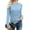 Blue, variant on Langwyqu Fall Winter Women Long Sleeve Cable Knit Sweater Pullover