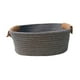 thumbnail image 3 of Cesta de almacenamiento de algodón tejida cesta de picnic decoración del hogar elegante cesta de fruta cesta de picnic para aperitivos sándwiches pan Gris S, 3 of 8