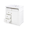 thumbnail image 2 of GDF Studio 30" Modern Bathroom Vanity with Sink Combo Set, 3 Drawers and A Tip-out Drawer, Door Shelf, White, 2 of 19