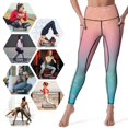 thumbnail image 5 of Pastel Gradient Glitter Art Leggings Fitness Gym Yoga Pants High Waist Stretch Sports Tights Leggins, 5 of 6