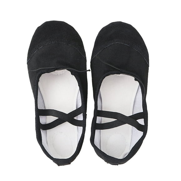 EeaseMX 1 par de zapatos de baile ligeros y antideslizantes, de lona sencilla para niños y adultos, talla 35