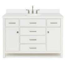Ariel H049swqovo Bristol 49" Free Standing Single Oval Basin Vanity Set - White