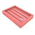 thumbnail image 2 of Vitrina de alfiler rosa, vitrina grande y elegante de madera maciza a prueba de polvo con ventana de vidrio para insignia de joyería, color rosa, 2 of 5