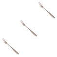 thumbnail image 4 of ZheElen Stainless Steel Cocktail Dessert Fork Appetizer Snack Cake Fruit Kitchen Forks Silver 3Set, 4 of 6