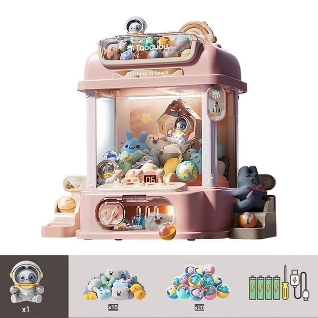 BELOVING Machine à Griffes Distributeur de Bonbons Jouet Capsules Mini Attrape-Bonbons Distributeur de Prix pour D