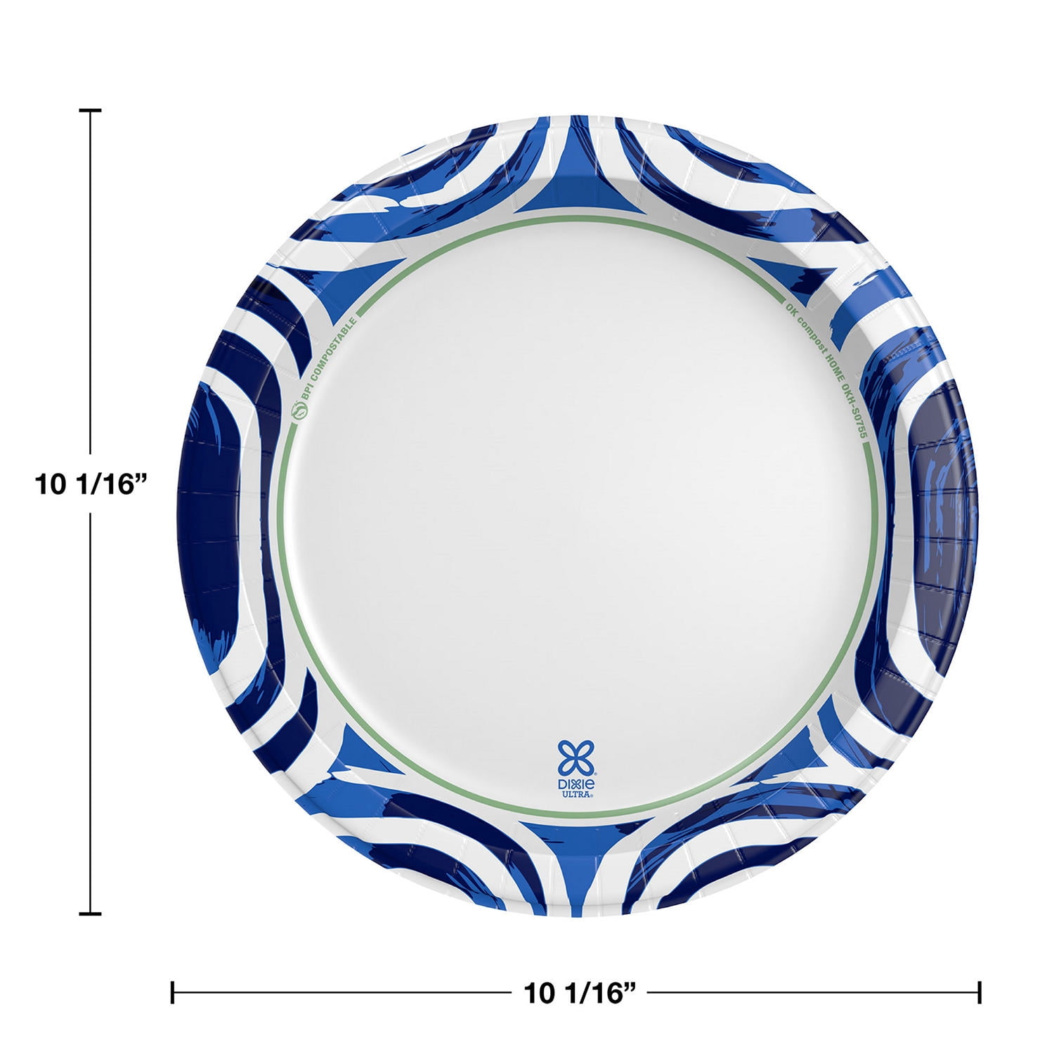Dart Dixie Ultra Heavyweight Disposable Paper Plates, 10 inches, 186 Count