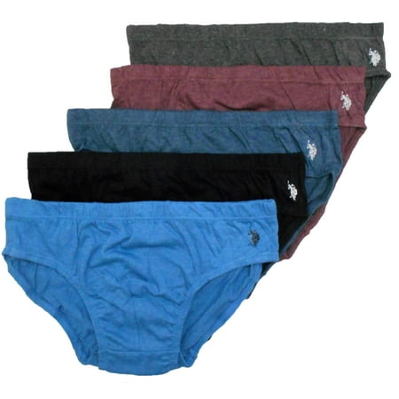 US POLO ASSN MEN'S - TURQ / BLACK - SMALL - SET 5 PACK UNDERWEAR BRIEF LOW RISE COTTON