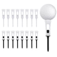 thumbnail image 1 of 16 - Pack 4 - Prong 3 - 1/4" Plastic Golf Tees: Professional Performance with Low Resistance & Shock Absorbing Design（8white+8black）, 1 of 6