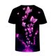 thumbnail image 4 of Gibobby Blusa de Trabajo de Manga Corta Camisetas verano manga corta talla grande para mujer, camisetas entrenamiento informales con cuello en V, túnica Fl(Morado,XL), 4 of 5