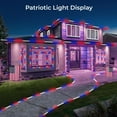 thumbnail image 6 of WYZworks 1656LEDs, 150ft LED USA Patriotic American Red White Blue Outside Rope Lights, Outdoor ETL Certified Waterproof Permanent 360 Degree Light, Flexible Tube, Connectable, Palm Tree Exterior, 6 of 10