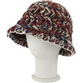 thumbnail image 3 of LinYooLi Women Colorful Knit Handmade Foldable Floppy Crochet Bucket Hat Chunky Beanie Cap, 3 of 6