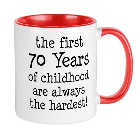 

CafePress - 70 Years Childhood Mugs - Ceramic Coffee Tea Novelty Mug Cup 11 oz