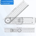 thumbnail image 4 of 12 Pieces Goniometer Physiotherapy 360 Degree Rotation Protractor Physiotherapy PVC for Physiotherapy, Sports Therapy, 4 of 9