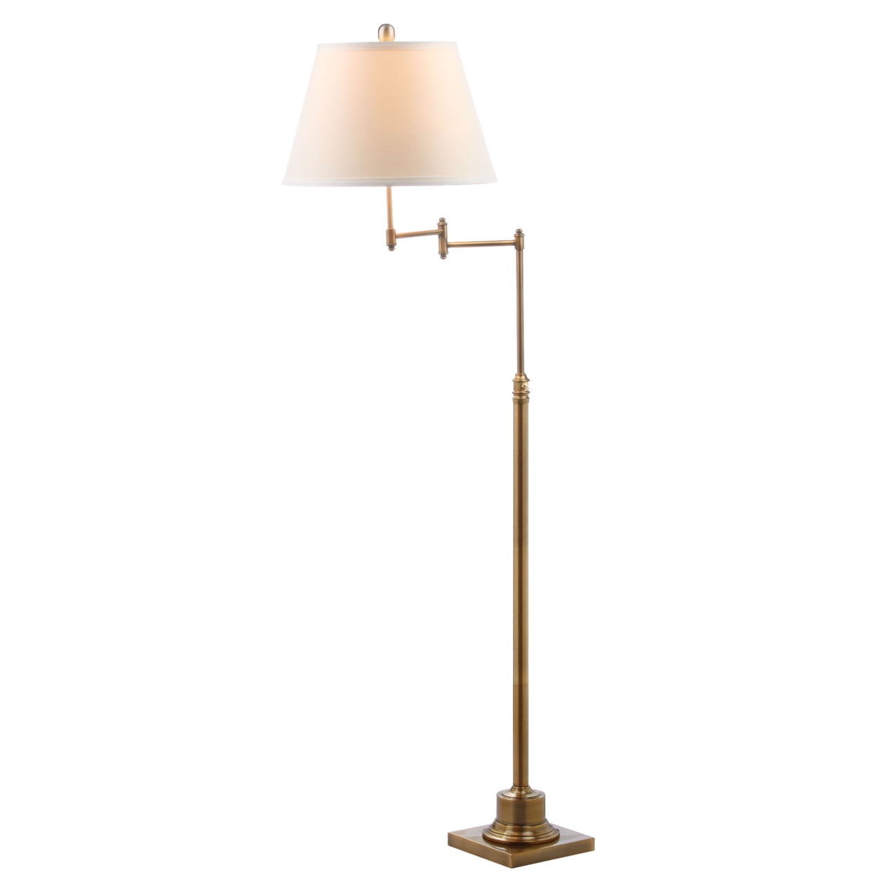 SAFAVIEH Ingram 68.5 in. H Solid Glam Swivel Floor Lamp, Gold