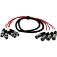 thumbnail image 2 of Seismic Audio SARLX-4x5, 4 Channel XLR Colored Snake Cable 5', 2 of 3