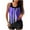 Purple, variant on Womens Printed Swimsuit with Shorts,2 Piece Bandage Sporty Bathing Suit Scoop Neck Boyshorts Bikini Swimsuit 2026 Trendy Womens Printed Swimsuit with Shorts
