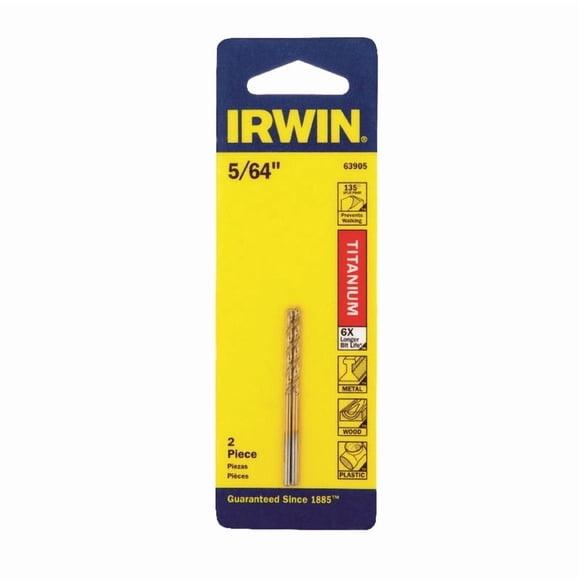 Juego de brocas Irwin Tools High Speed Steel de 5/64 pulgadas x 2 pulgadas