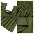 thumbnail image 6 of UVN Summer Dresses for Women Casual Sleeveless Square Neck Midi Dress Ruffle Backless Swing Flowy Tiered Dress, 6 of 9