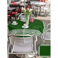 thumbnail image 6 of Outdoor Tablecloth with Umbrella Hole Zipper Green Greek Key Round Tablecloth 60" Waterproof Outside Table Cloth Geometric Greece Ancient Farmhouse Geo Patio Table Cover Tablecloths for Picnic Party, 6 of 8