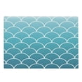 thumbnail image 1 of Aqua Ombre Cutting Board, Fish Scale Design Squama with Blue Color Palette Mermaid Tail, Decorative Tempered Glass Cutting and Serving Board, in 3 Sizes, by Ambesonne, 1 of 2