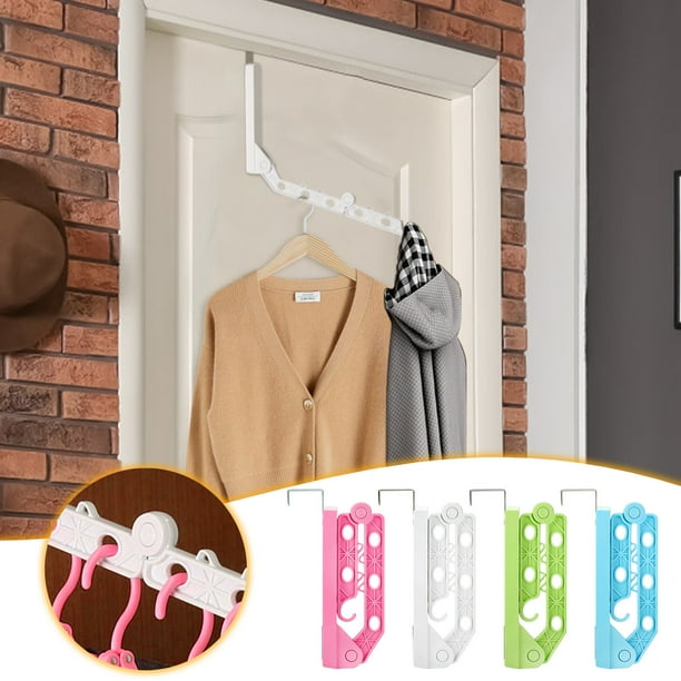 mfyjkho Tendedero Plegable De Plástico De 5 Agujeros Para Colgar En La Pared, Multifunción, Para Ropa Y Trajes, Con Ángulos Ajustables, 1 Unidad