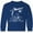 Royal Blue, variant on Inktastic Great White Shark Jumping in White Long Sleeve Youth T-Shirt