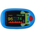 thumbnail image 3 of Oxímetro de dedo con clip, 6 modos, carga USB automática, monitor de oxígeno en sangre LED para niños, color azul, 3 of 15