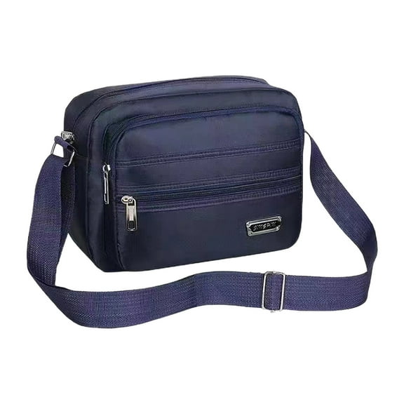 IMossad 4-Layer Crossbody Chest Pack – Water-Resistant Polyester Organizer Bag with 4 Pockets, Multi-Layer Waist Pack for Men and Women, Ideal for Work, Travel, Hiking, and Outdoor Activities
