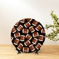 thumbnail image 6 of Cauagu Brown Football On Black Print Bone China Decorative Plate, Wall Mount Plate Holiday Decor Decorative Ceramic Plates with Stand Elegant Household Plates Decorative-7in, 6 of 6