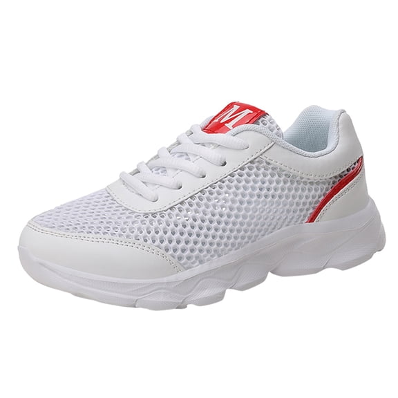 NOKIO Fashionable Athletic Shoes For Women Women'S Running Shoes Women'S Casual Workout Sneakers Fashion Summer Women Sneakers Mesh Hollowed Breathable Comfortable Lightweight Lace Up Flat Bottom