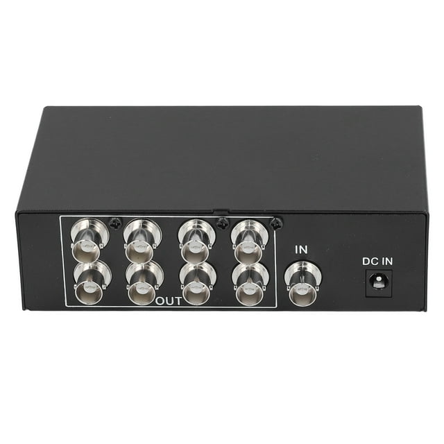 1 Entrada 8 Salida BNC Video Splitter Box, Amplificador Distribuidor Coaxial 1080P 8 Puertos, Fácil Operación, Ampliamente Utilizado Para De Monitoreo