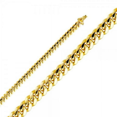 14K Gold 6.9mm Miami Cuban Chain : 24"