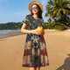 thumbnail image 4 of Balery American Flag Deer Art Vestidos sueltos de manga corta para mujer, vestidos de verano 2025, vestidos casuales de corte A con vuelo., 4 of 6