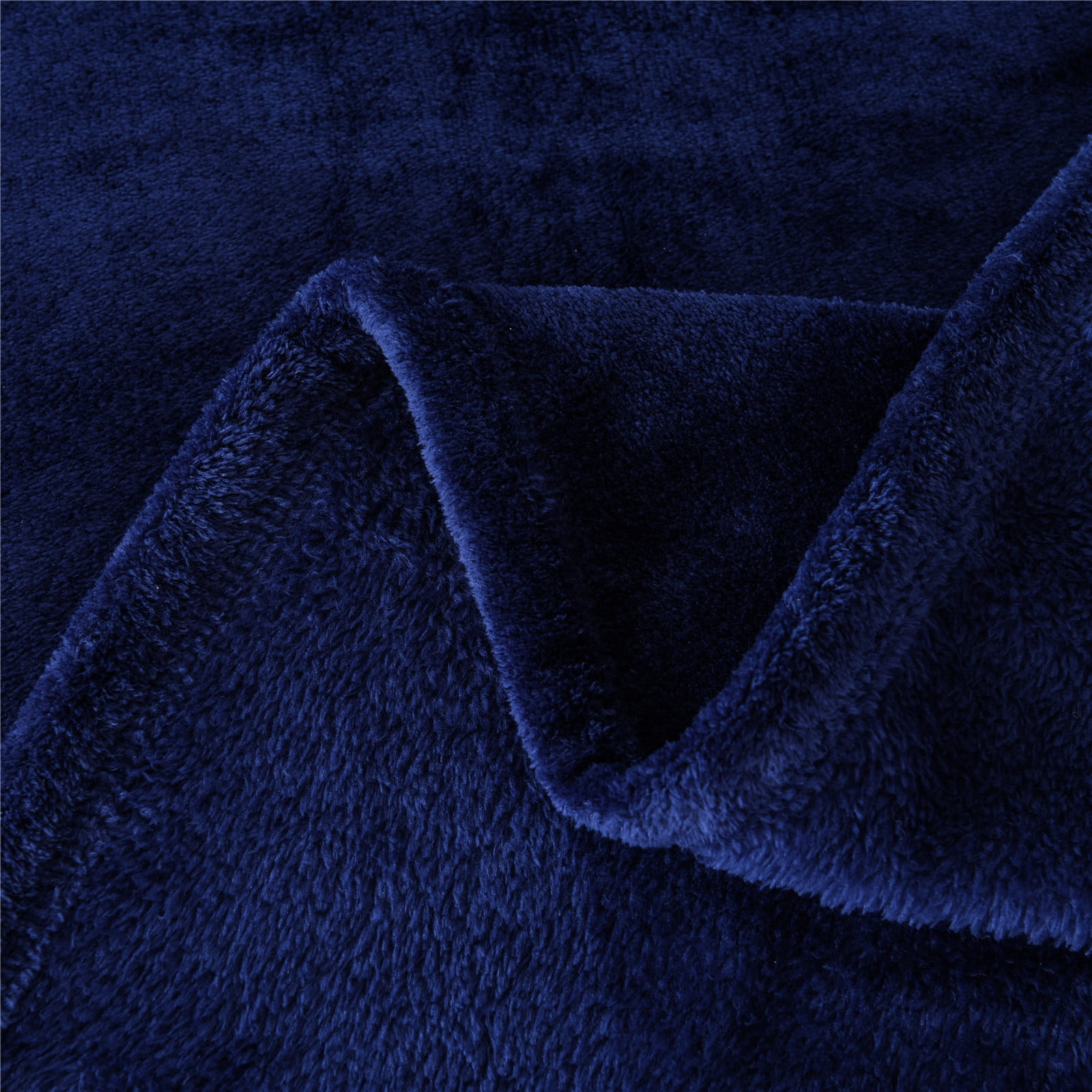 Mainstays Super Soft Plush Blanket, Dark Blue, Twin, Adult/Teen
