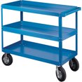 thumbnail image 1 of Kleton Knocked-Down 3-Shelf Utility Truck, 24-Inch By 48-Inch, 8-Inch Pneumastic Casters, 900 lbs Capacity, 1 of 1