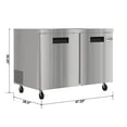thumbnail image 4 of 48 in. Two Door Commercial Undercounter Refrigerator in Stainless-Steel 11 cu. ft. (KM-UCR-2DSS), 4 of 9