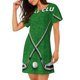 thumbnail image 2 of Fotbe Golf Sport Club Bata de Dormir para Mujer con Estampado, Camisón de Algodón de Manga Corta, Ropa de Dormir Casual, 2 of 6