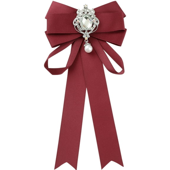 INSPIRE CHIC Women's Pre-Tied Neck Tie Ribbon Elegant Bowknot Bow Tie Bow Tie Brooches