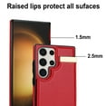 thumbnail image 3 of ELEHOLD Leather Wallet Case for Samsung Galaxy S21+,Premium Leather Material with Organ Card Slots Holders Full Body Protection Shockproof Anti-Fingerprint Purse Case,Red, 3 of 7
