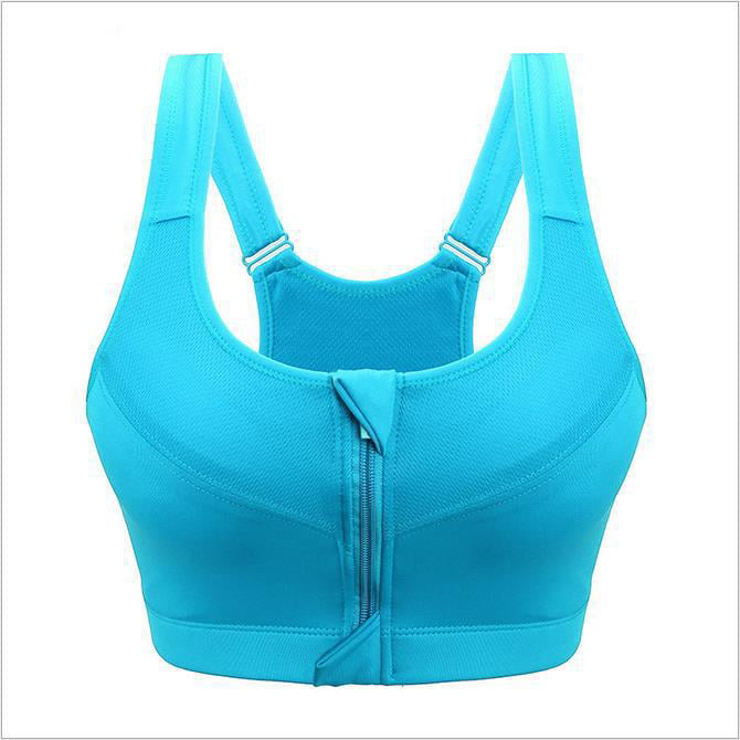 Coogo - Women Sports Bra Shock-Proof Running Fitness Zipper Underwear ...