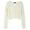 White, variant on Women's Cropped Sweater Long Sleeve Eyelet Cable Lace Up Goth Crop Tops