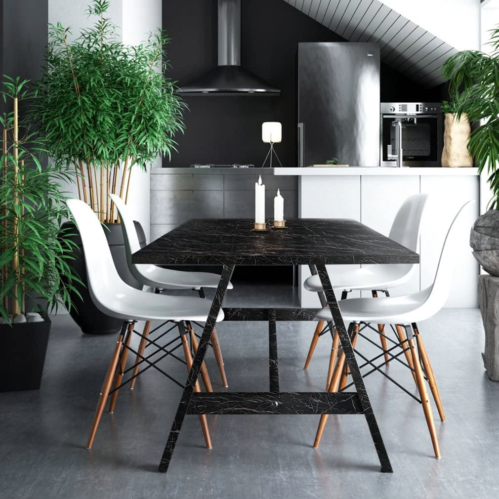 16" x 160" Marble Paper Granite Roll,Self Adhesive Thick Wallpaper for Kitchen Countertop Furniture Refurbishment,Waterproof Removable Countertop Paper Granite Vinyl Film Stick