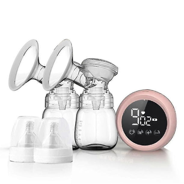 Electric Breast Pump, Portable Breast Pump With 2 Modes 9 Levels, Double Electric Breast Pump With 24mm 27mm Massage Flange, Strong Suction Hands Free